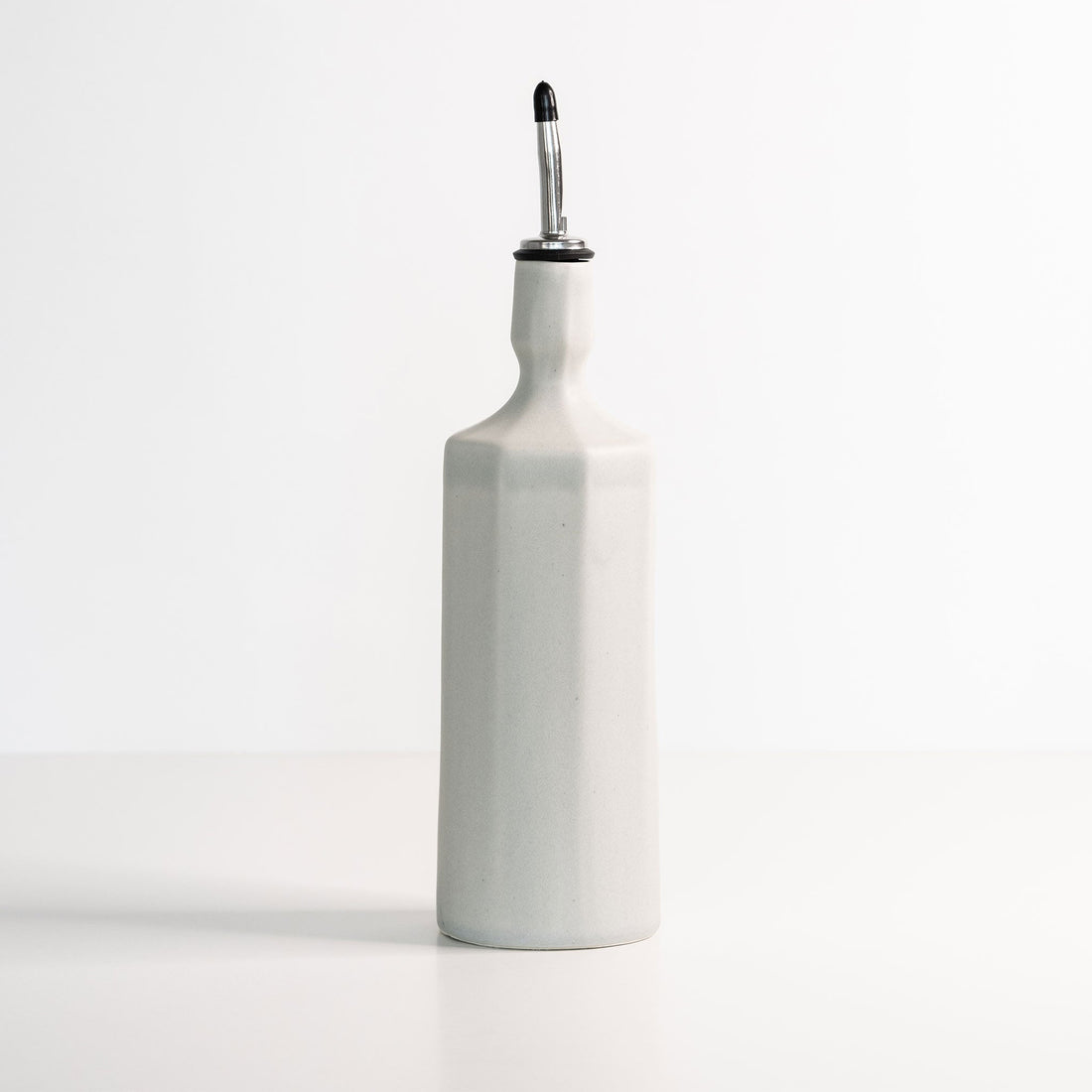 Elixir White Porcelain Olive Oil Dispenser with Pouring Spout - Image 6