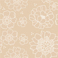 Ellis Floral Wallpaper in Beige and White Minimalist Boho