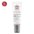 EltaMD UV Lip Balm Broad-Spectrum SPF 36 in white, red, and silver packaging