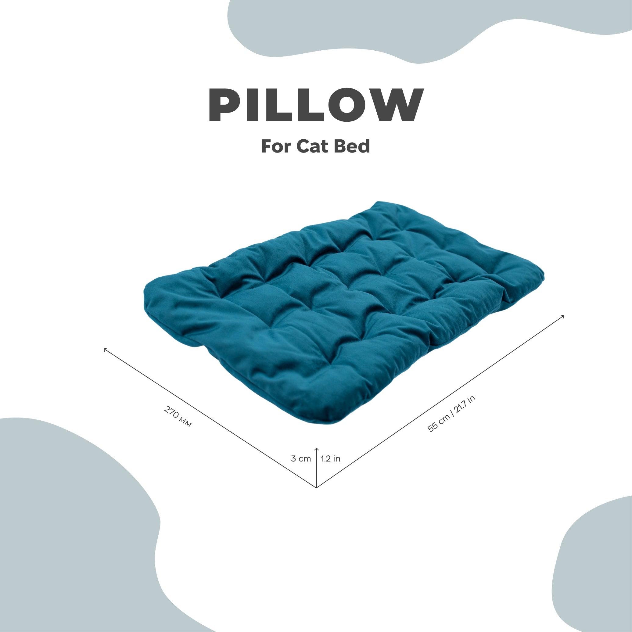 Emerald Sleeping Cat Pillow – Plush Comfort Bed for Feline Rest