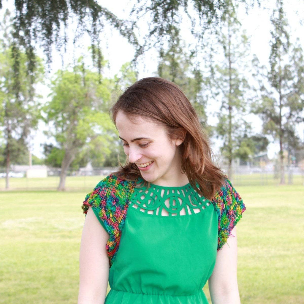 Emerald Pools Bolero Jacket DIY Crochet Kit with Silk Yarn