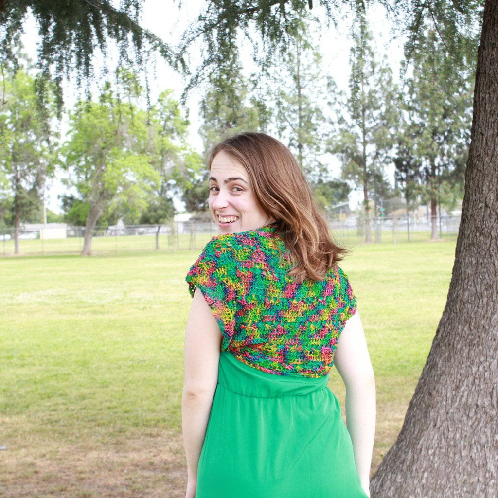 Emerald Pools Bolero Jacket DIY Crochet Kit with Silk Yarn