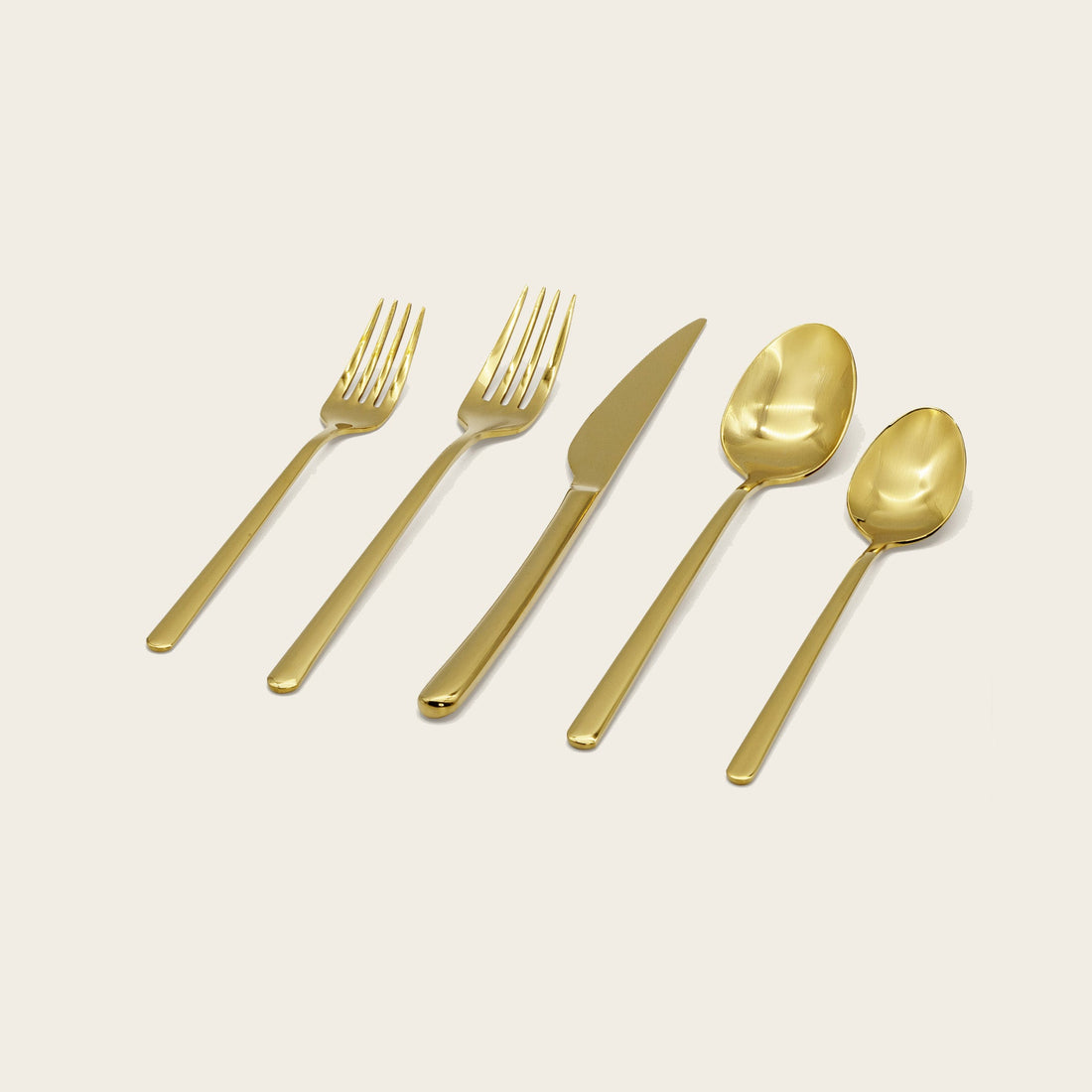 Emilia 20-Piece Stainless Steel Flatware Set in Silver or Gold - Image 3