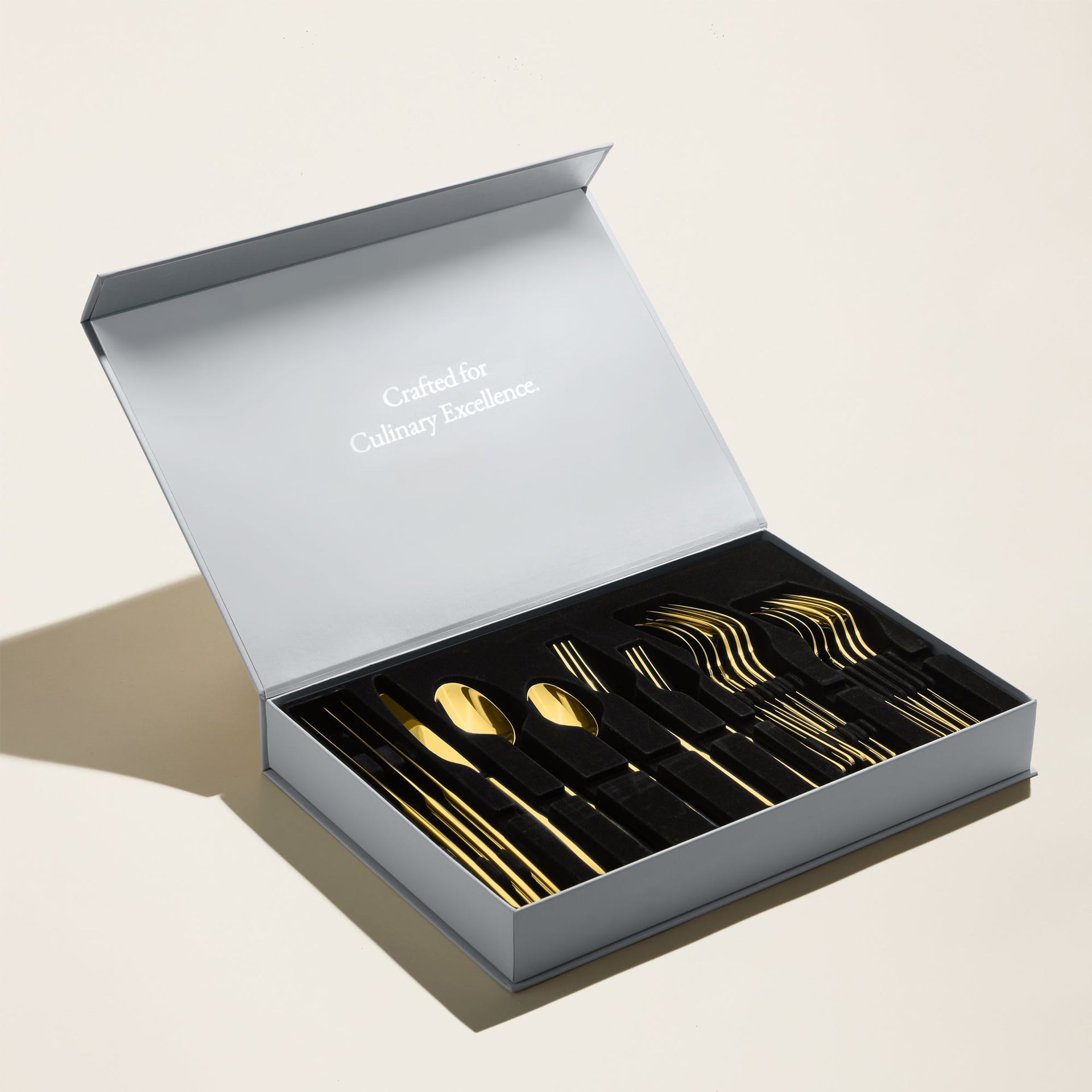 Emilia 20-Piece Stainless Steel Flatware Set in Silver or Gold - Image 11