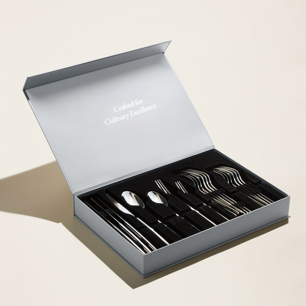 Emilia 20-Piece Stainless Steel Flatware Set in Silver or Gold - Image 10