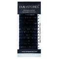 EMILYSTORES C-curl eyelash extensions featuring 0.15mm to 0.20mm diameters