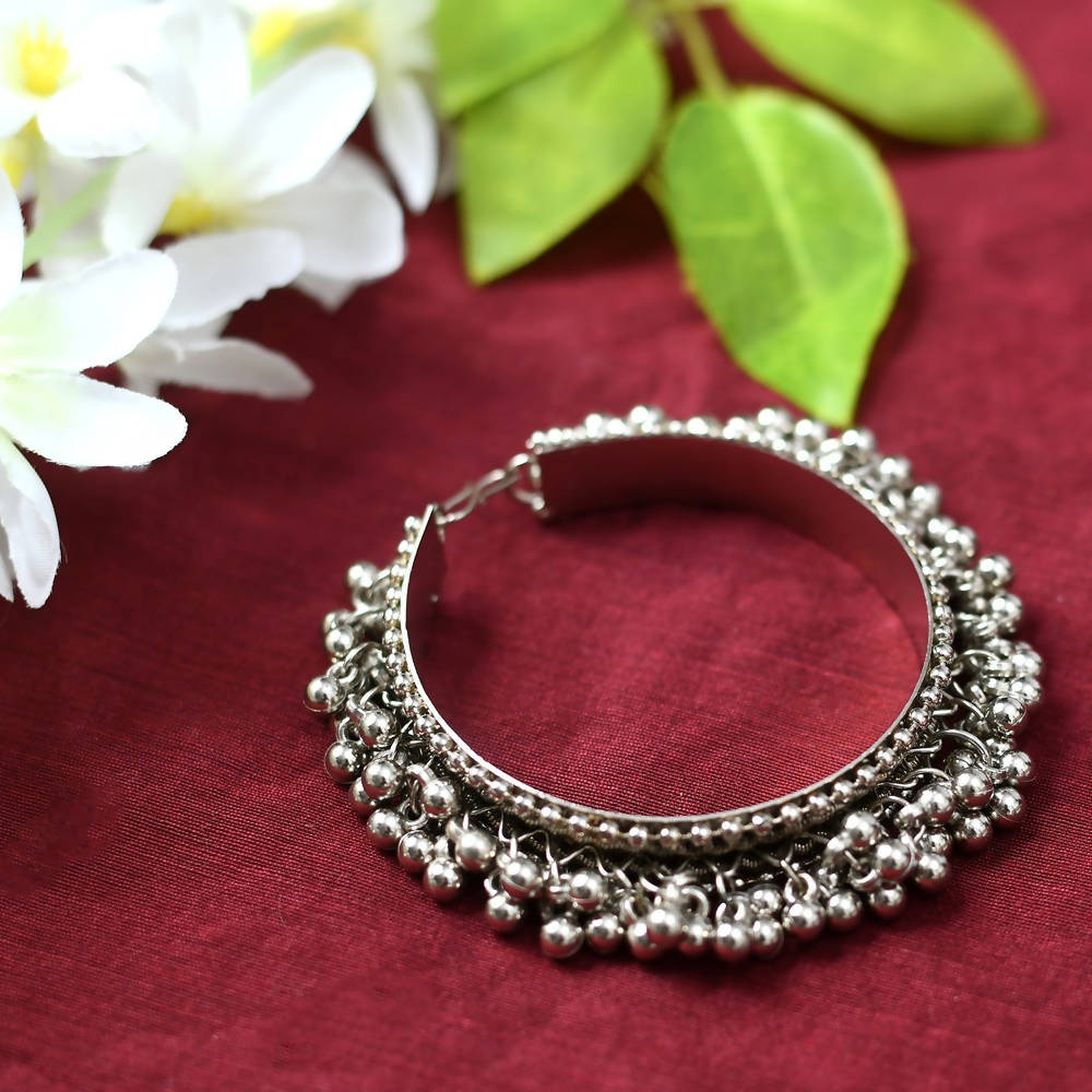 Handcrafted Oxidised Silver-Plated Ghungroo Bracelet