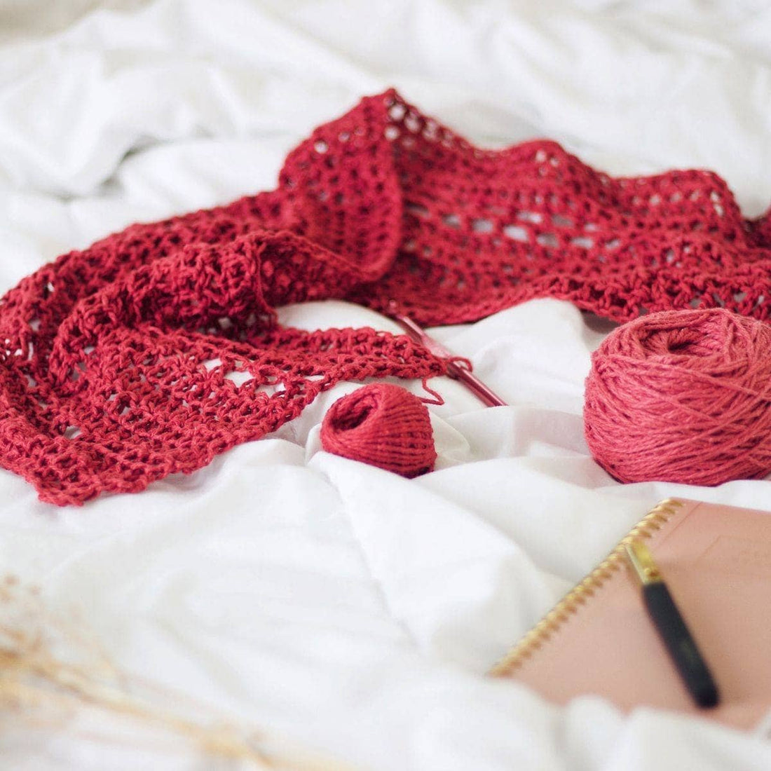 En Rose Crochet Lap Blanket DIY Kit for Cozy Home Decor