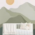Ender Abstract Peel and Stick Wallpaper in Sage Green and Cream