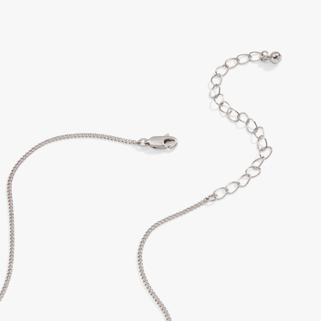 Minimalist Bar Necklace with Crystal Accent in Silver or Rose-Gold