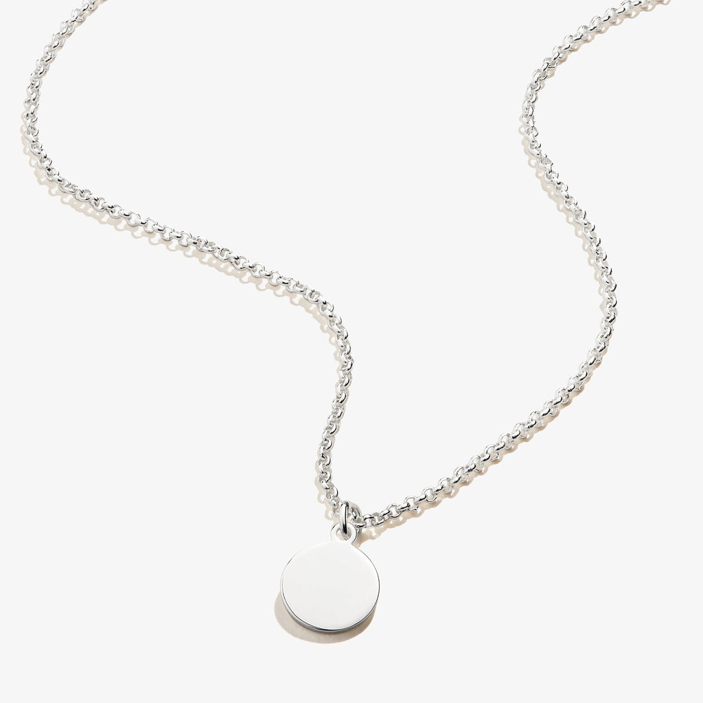 Minimalist Small Circle Charm Necklace for Women in Gold or Silver