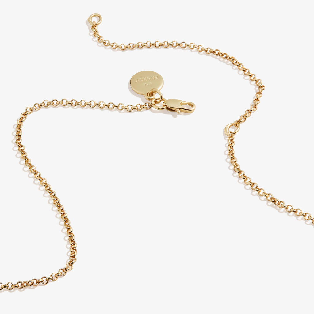 Four-Leaf Clover Peridot Crystal Necklace in Gold and Silver