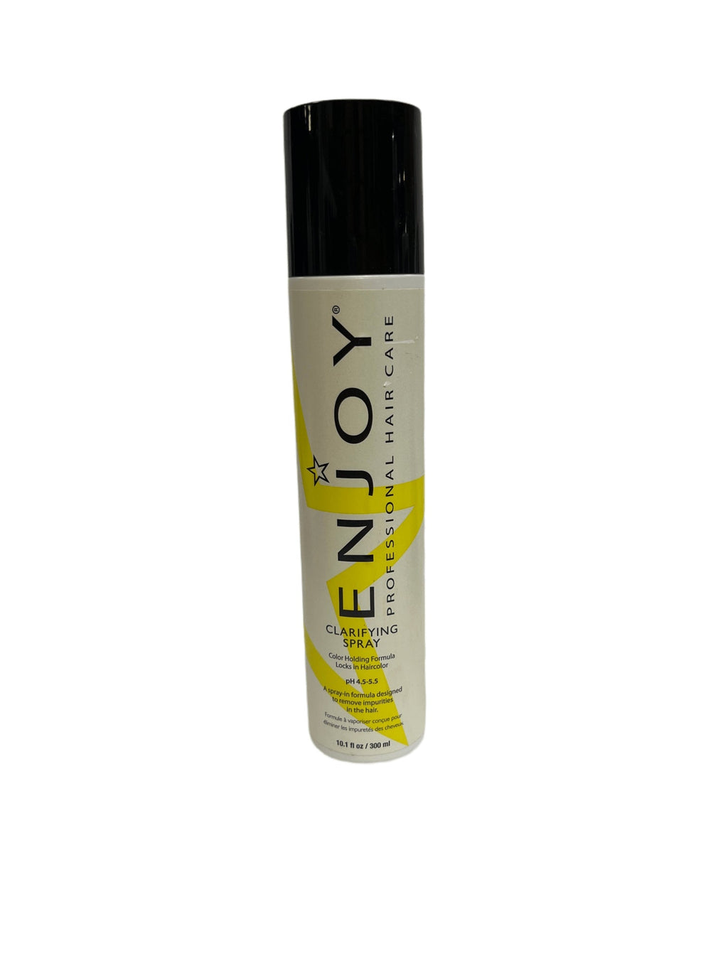 Bottle of Enjoy Clarifying Spray for professional hair preparation, 10.1 oz / 300 mL