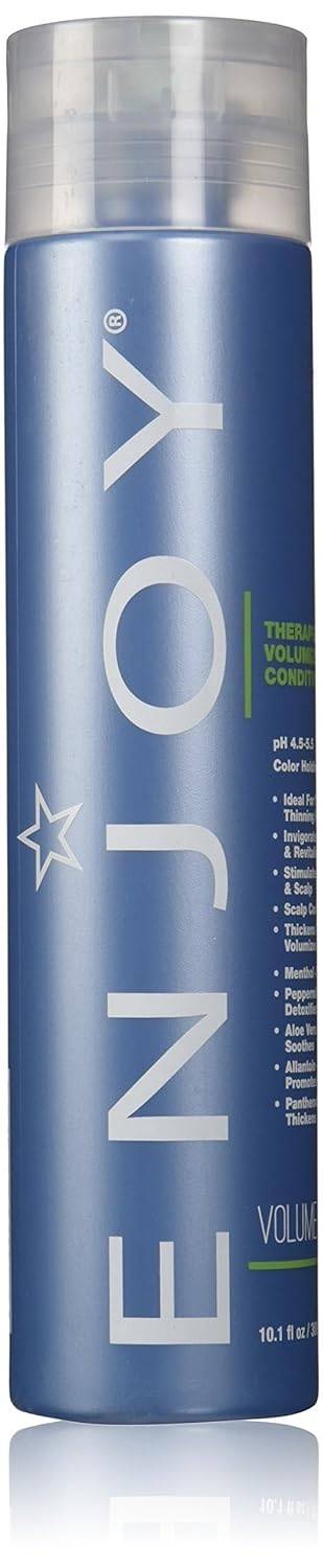 Bottle of Enjoy Therapeutic Volumizing Conditioner 10.1 oz for fine hair