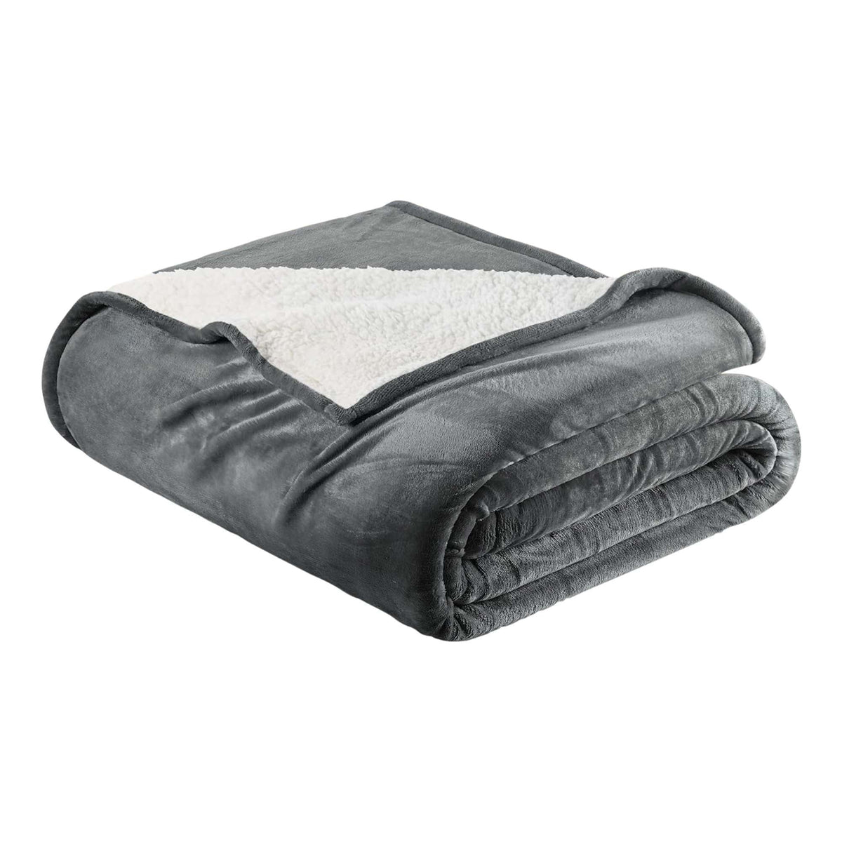 White Velvet Plush Sherpa Reversible Bed Blanket Ultra Soft - Image 30