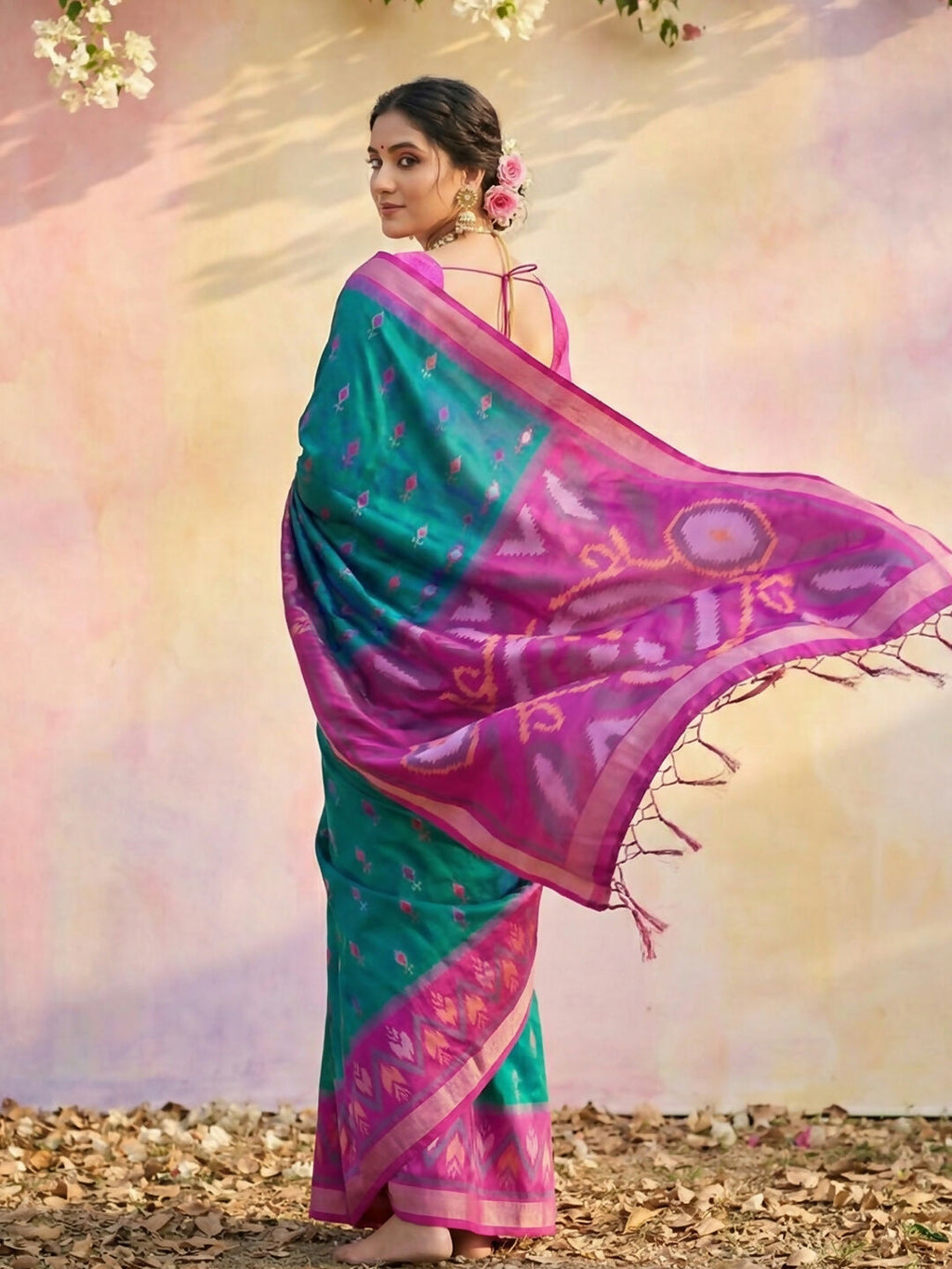 Sky Blue Soft Silk Saree with Coordinating Blouse