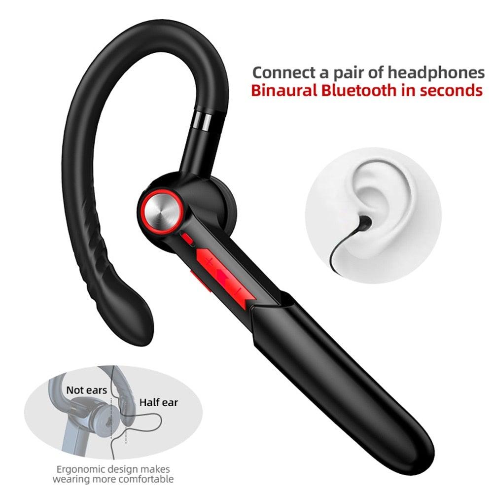 Ergonomic Single Bluetooth 5.0 Wireless Business Driving Headset