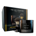 The Art of Shaving Unscented Essential Starter Set containing a 5oz shaving cream and a shaving brush.