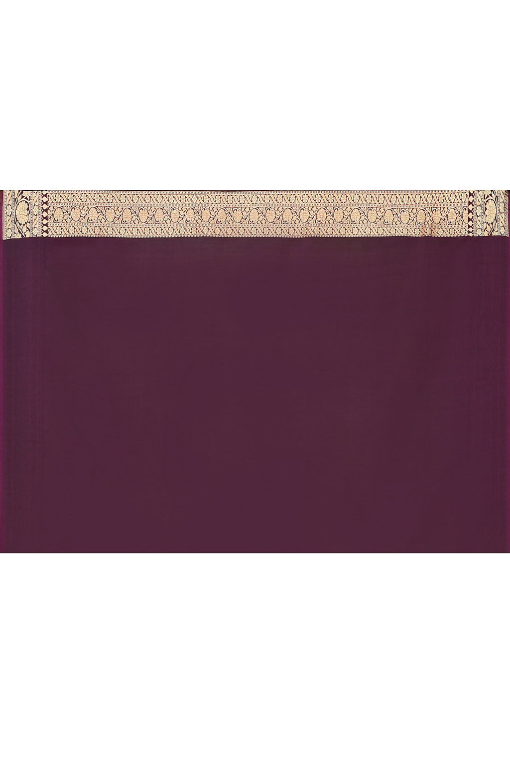 Plum Purple Banarasi Soft Silk Handloom Saree