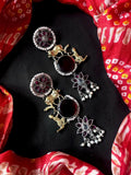 Joban Fashion Women Wine Dual Tone Ethnic Partywear Beaded Earring