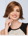 Eva Gabor Dare to Flair wig in Hazelnut shade styled with a professional aesthetic
