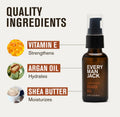 Every Man Jack Beard Oil bottle for hydrating and softening facial hair