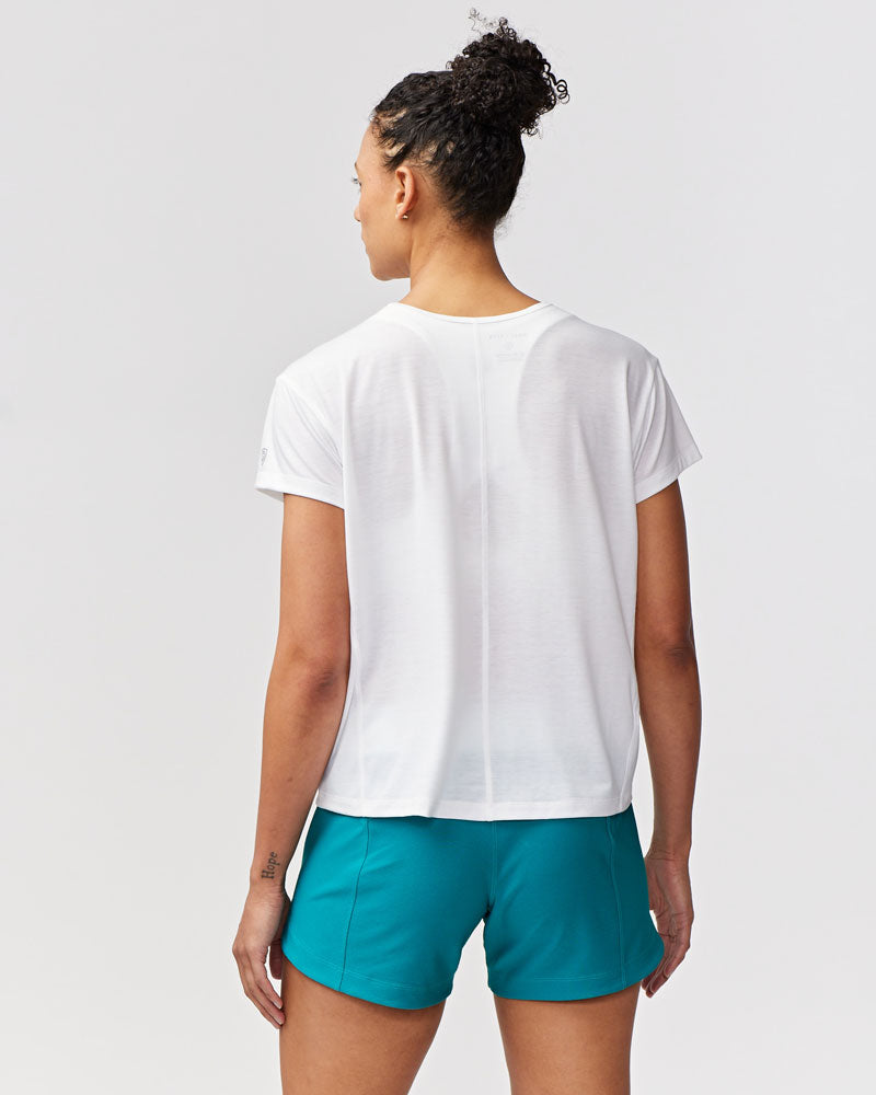 Everyday Women's Performance Workout T-Shirt in White - Image 3