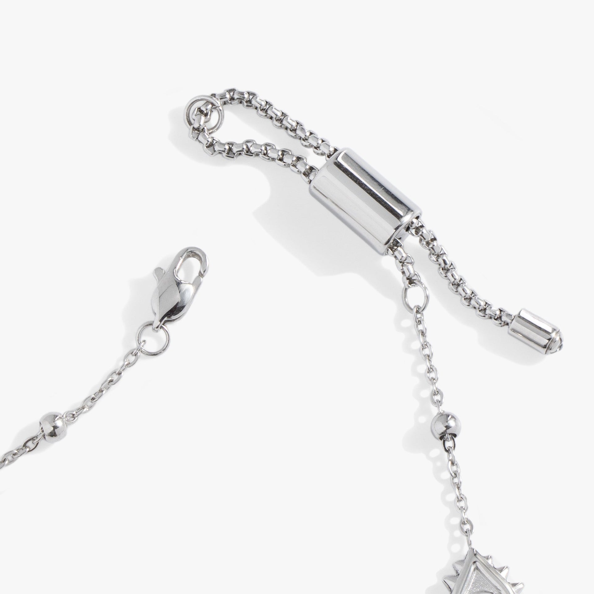 Evil Eye Crystal Anklet with Blue Stone Charms and Adjustable Chain