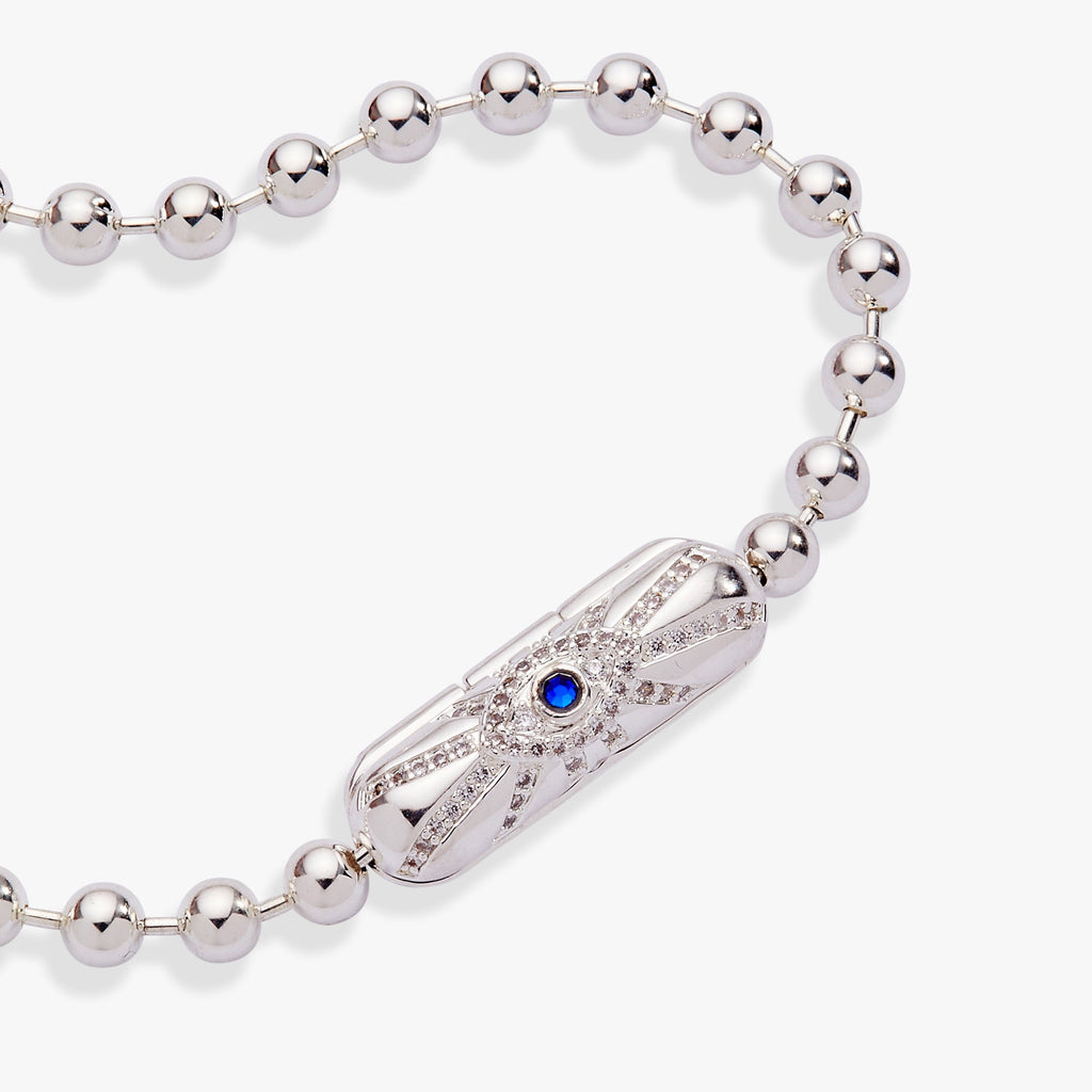 Modern Evil Eye Barrel Closure Chain Bracelet