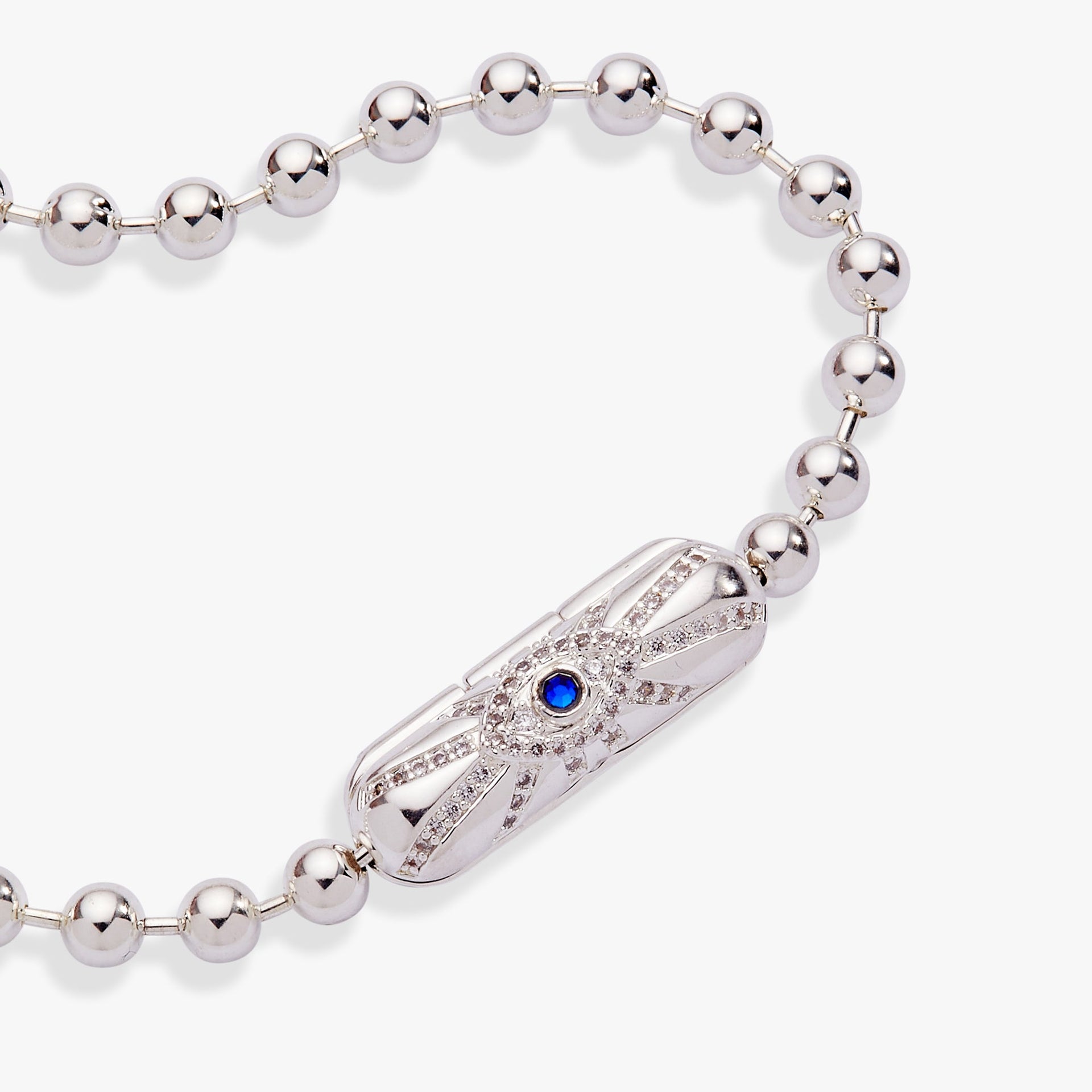 Modern Evil Eye Barrel Closure Chain Bracelet