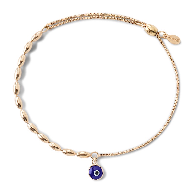 Evil Eye Pull Chain Bracelet - Adjustable Protection Amulet