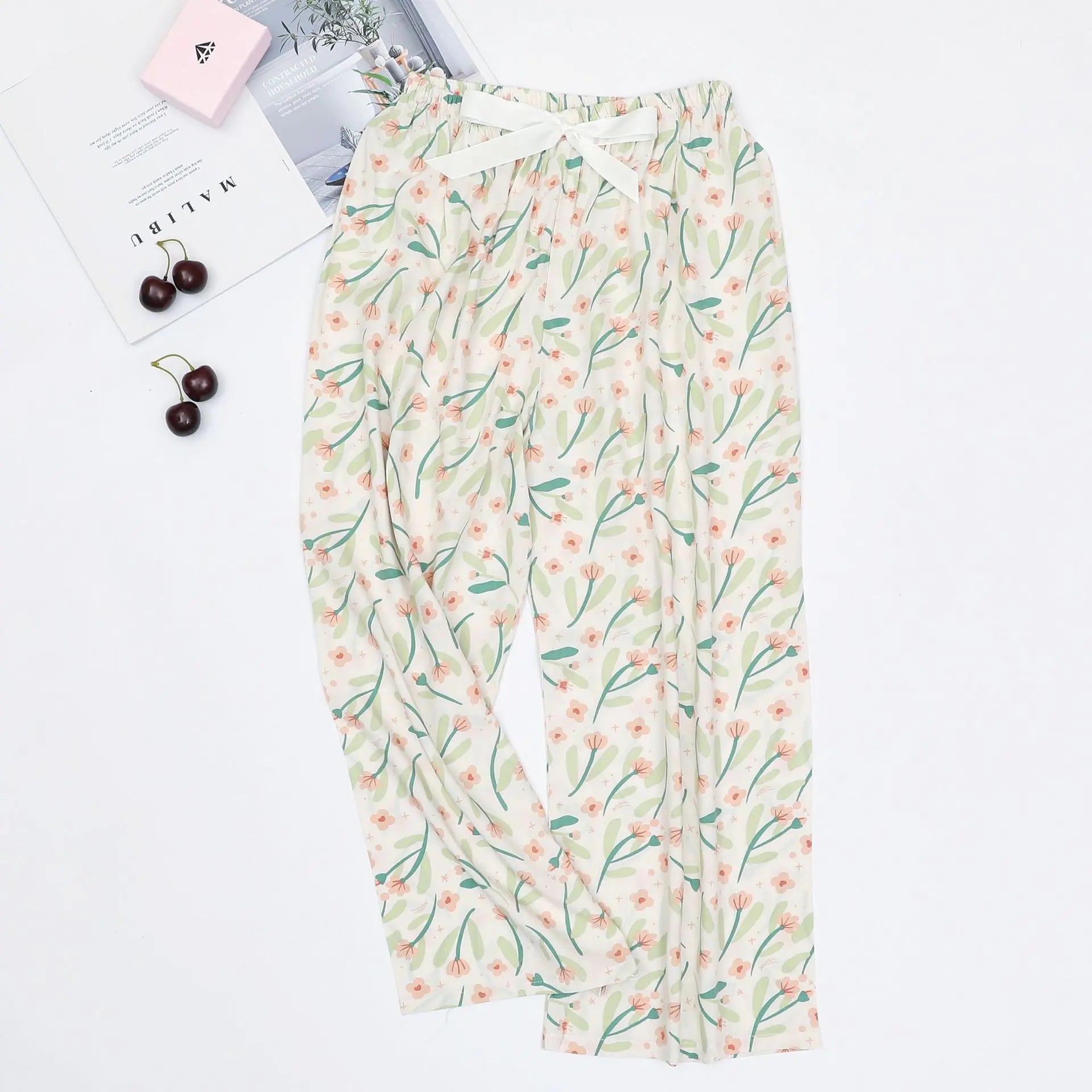 Women's Loose Casual Printed Pajama Sleep Pants - Image 27