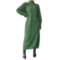 LIGHT DOT Womens Winter Sweater Oversized Long Sleeve Knitwear Dress Loose Pullover Maxi Bell Sweater Dress (Green M)
