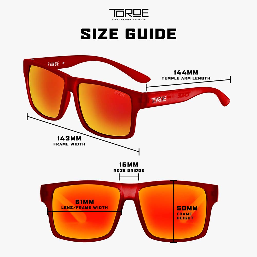 Frost Red Polarized Mirrored Sunglasses for Water Sports