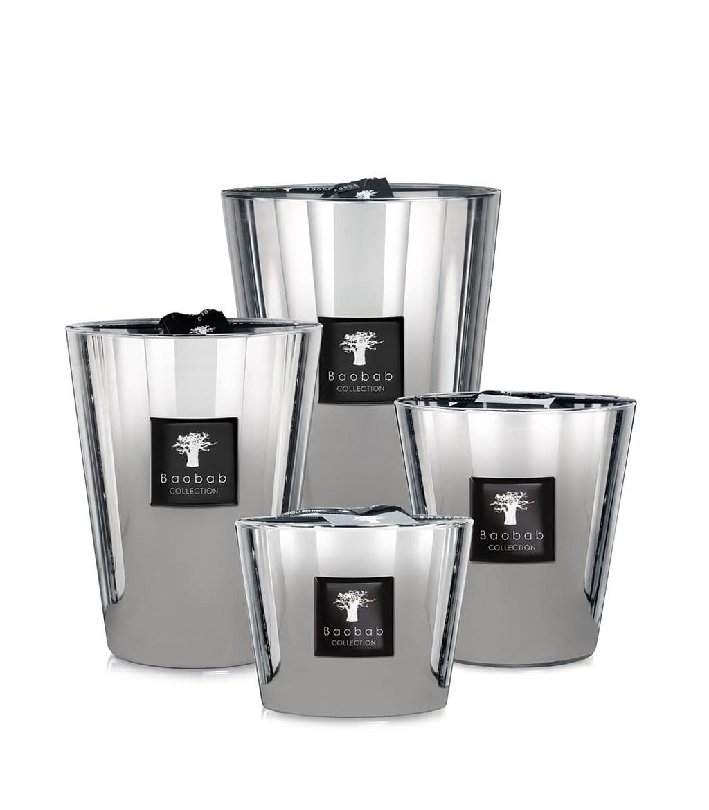 Platinum Max 10 Candle - Silver and Black Luxury Home Fragrance
