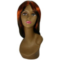 Model wearing a high-quality, natural-looking Exotic Collection sexy wig with sophisticated styling.