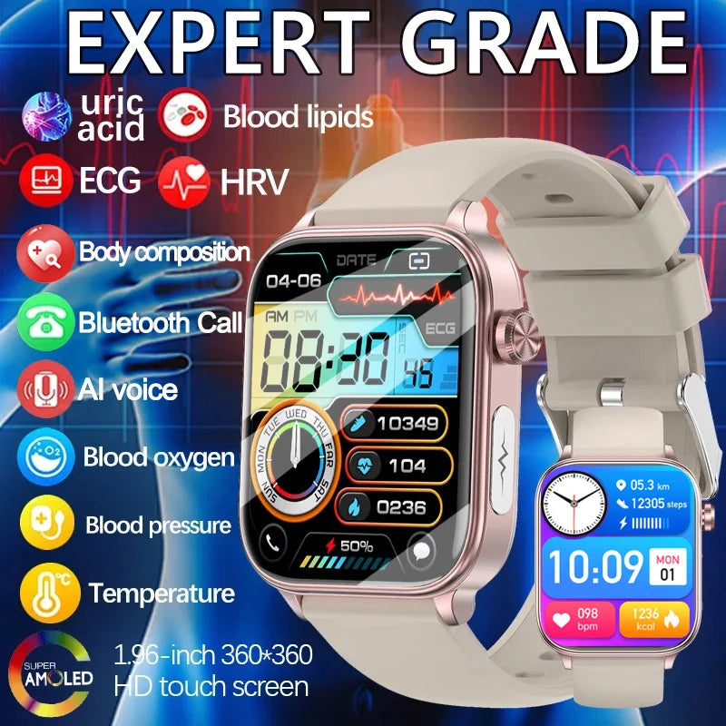 HealthPro™ All-in-One Smartwatch – ECG Monitoring & AI Voice Assistant