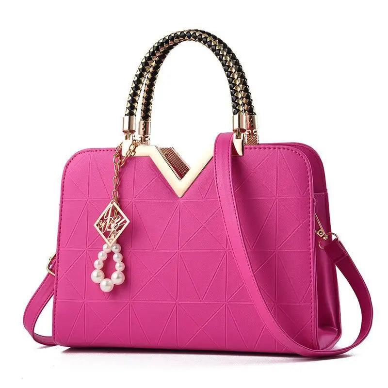 Snow White Crossbody Bag with Phone Pocket and Zipper Closure