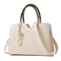Snow White Crossbody Bag with Phone Pocket and Zipper Closure
