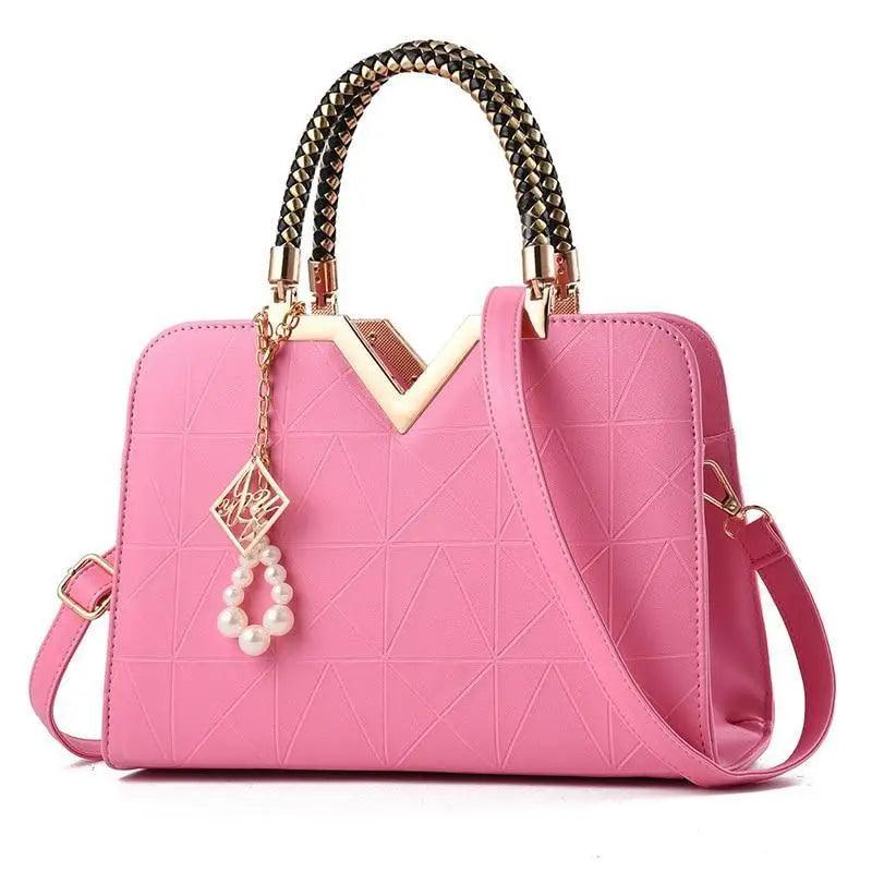 Snow White Crossbody Bag with Phone Pocket and Zipper Closure