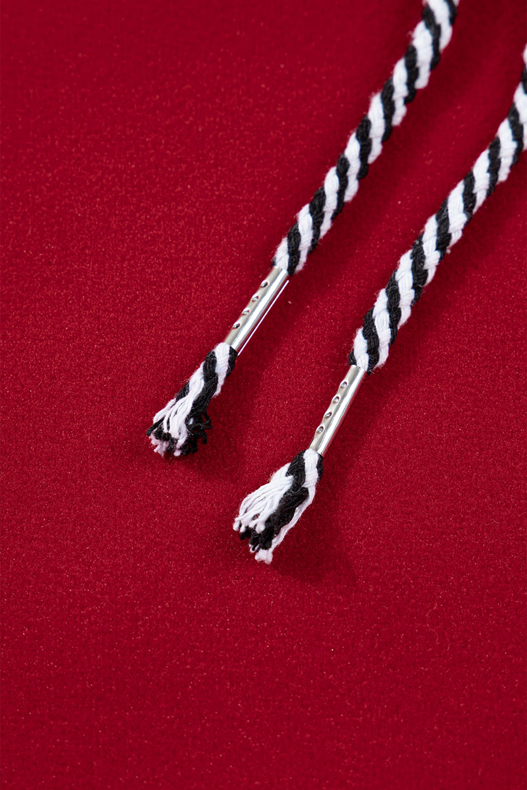 Racing Red Contrast Cuffed Drop Shoulder Zip up Tunic Hoodie