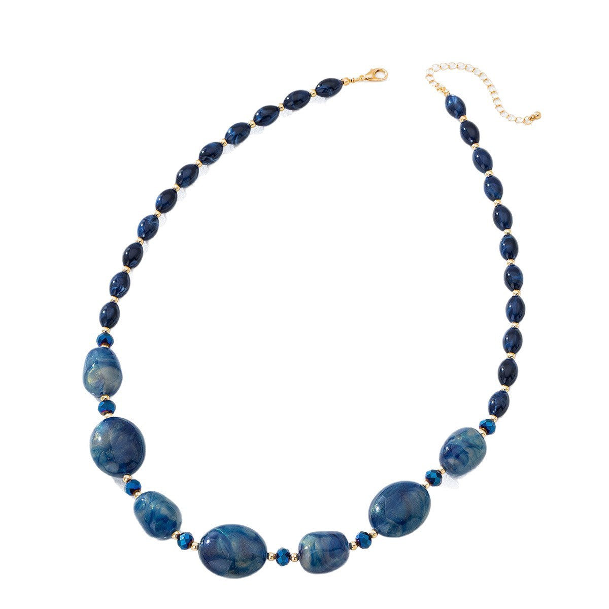 Colorful Resin Bead Necklace and Bracelet Set Bohemian Jewelry