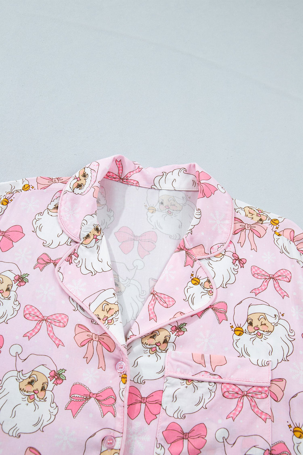 Christmas Santa Long Sleeve Top & Pants Pajama Set