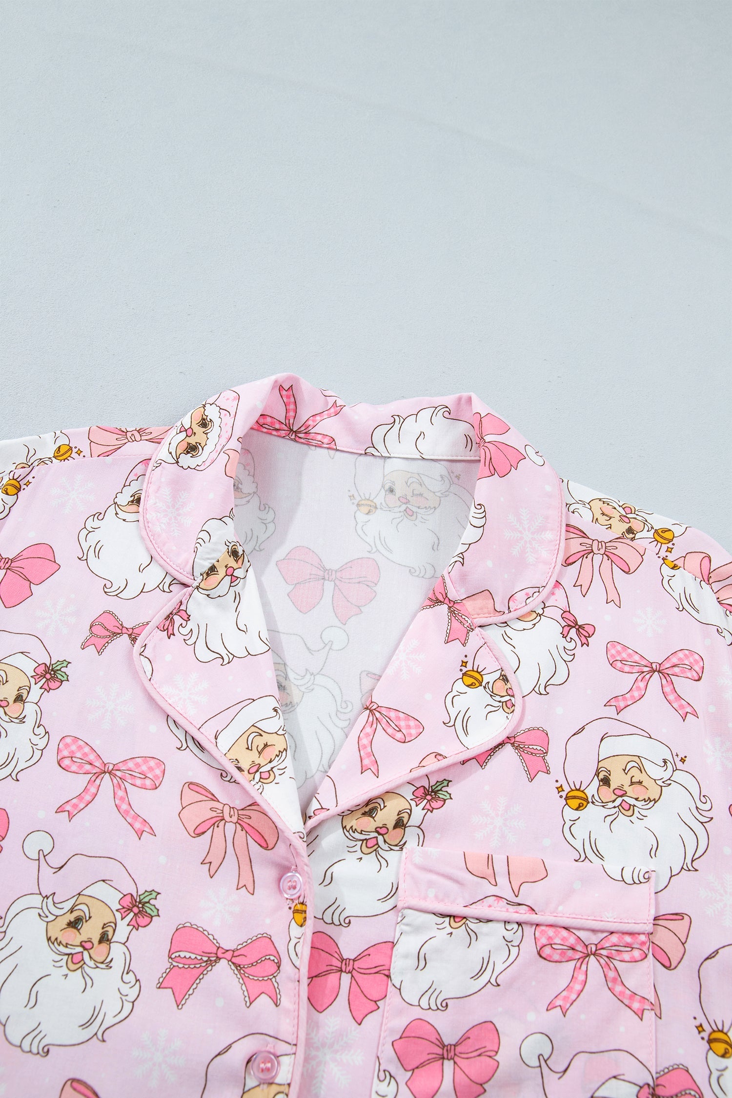 Christmas Santa Long Sleeve Top & Pants Pajama Set