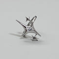 Niche Design Star Couple Rings, Korean INS Style, Zircon Inlaid Letter Texture Ring, Fashion Personality Ring For Men