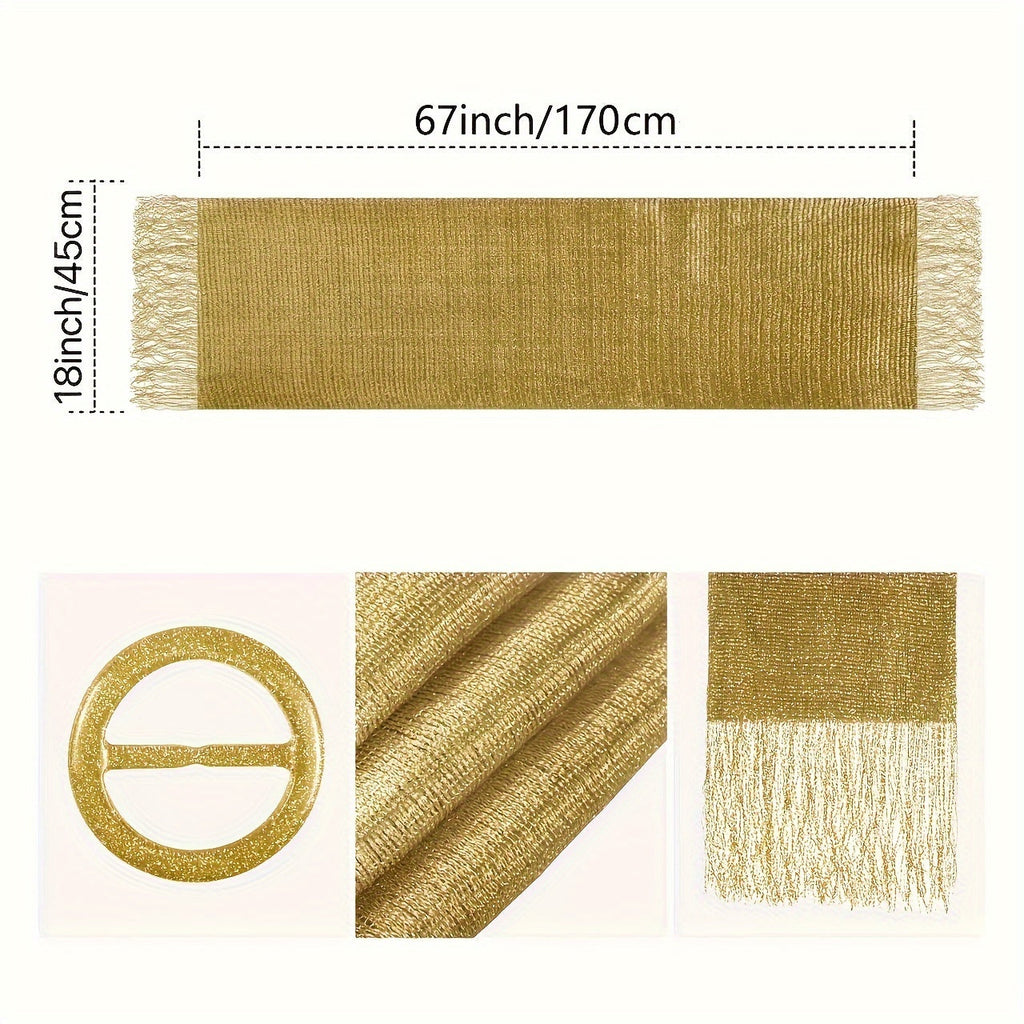 Elegant Golden and Silvery Shawl