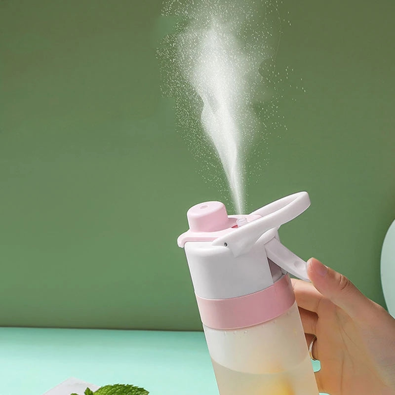 Large Capacity Spray Water Bottle for Sports Fitness and Travel