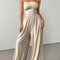High-Waist Wide-Leg Pants and Tube Top Two-Piece Set - Image 3