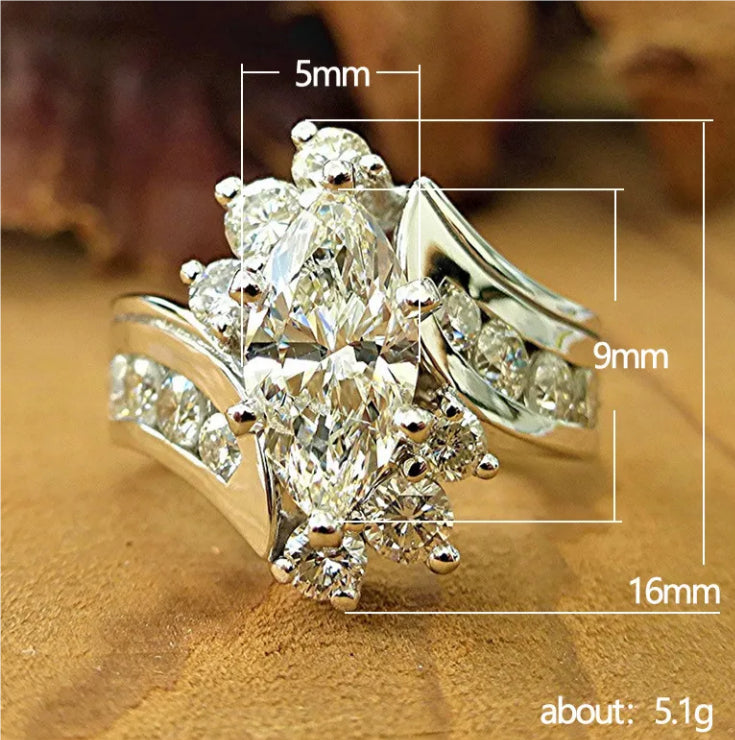 Horse Eye Zircon Ring, Elegant Copper Gemstone Band for Women