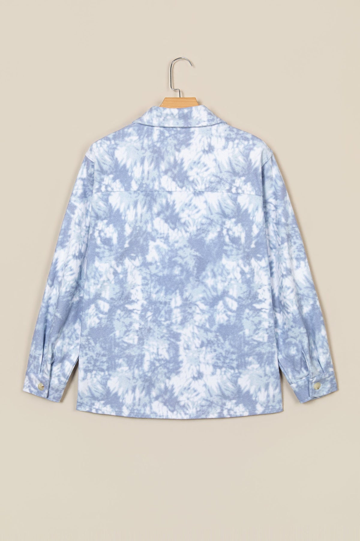 Abstract Tie Dye Patch Pocket Collared Jacket